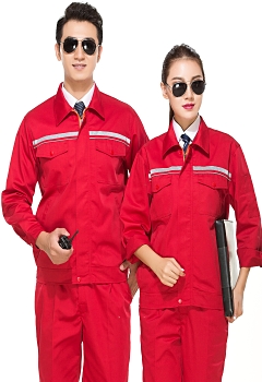 鑫航紅色秋季工作服套裝GZ-8003 鑫航紅色秋季工作服套裝GZ-8003